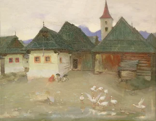 Von unseren Fenstern in Vazsecz, ca. 1905-09